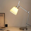 Silver Metal Axyaa Table Lamp: Elegant E27 Bulb Desk Light for Bedroom, Foyer, Study
