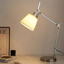 Modern Silver Metal Table Lamp by Axyaa for Bedroom, Foyer, Reading, Study