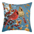 Axyaa Bird and Flower Printed Pillow Cover 45x45cm for Home Sofa Decor