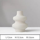 Axyaa Beige Ceramic Vase: Home Decor Flower Arrangement for Garden, Living Room, Office