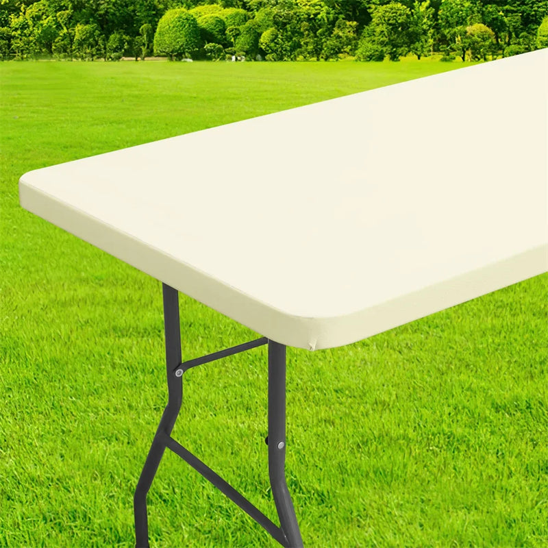 Axyaa Waterproof Rectangle Tablecloth for Folding Tables - 30x72