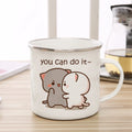 Axyaa Cute Animal Enamel Cup Breakfast Mug Set