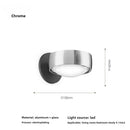 Axyaa Nordic LED Wall Lamp for Bedside Hallway Living Room - Round Design
