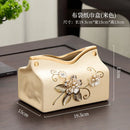 Ceramic Tissue Box for Living Room Coffee Table Decor - Axyaa Light Luxury Collection