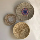 Axyaa Seaweed Straw Plate Wall Hanging - Handmade Scandinavian Nordic Style Decor