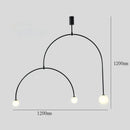 Axyaa Nordic Geometric Chandelier - Minimalist Creative Living Room Bedside Light