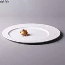 Axya Meteor Shower Ceramic Flat Plate Steak Sushi Dish Molecular Cuisine Specialty