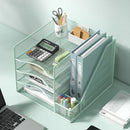Metal Office Desktop Bookstand & Storage Rack by Axyaa: Multi-Functional Organizer for Files and Folders
