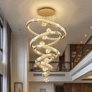 Axyaa Nordic Home Decoration Stair Chandelier Living Dining Room Pendant Ceiling Lights