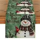 Axyaa Christmas Snowman Table Runner for Home Decoration and Dining Tables