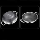 Axyaa 32cm Stainless Steel Non Stick Wok Pan Durable Induction Gas Stove Pot