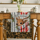 Axyaa Christmas Deer Socks & Holly Berries Table Runner - Home & Wedding Centerpieces