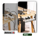 Axyaa Under-Desk Cable Management Rack | Wire Storage Organizer for Power Board Adapter