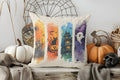 Axyaa Halloween Pillow Cover - Ghosts & Hats, Pumpkins Design for Sofa, Bedroom, Car