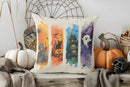 Axyaa Halloween Pillow Cover - Ghosts & Hats, Pumpkins Design for Sofa, Bedroom, Car