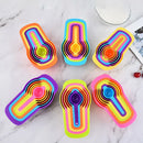 Axyaa Rainbow Plastic Measuring Spoon Set - Baking & Kitchen Tools
