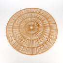 Axyaa Round Rattan Wall Hanging for Rustic Home Decor