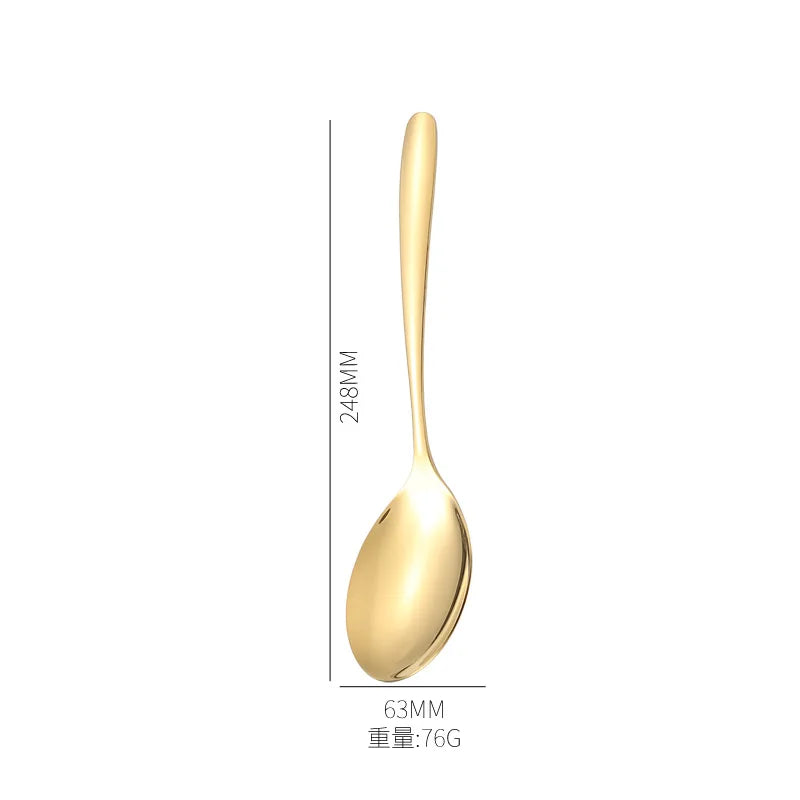 Axyaa Stainless Steel Serving Spoon Colander - Wide-mouthed, Catering Quality