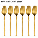 Axyaa Gold Stainless Steel Cutlery Set - Western Dinner Flatware Kit