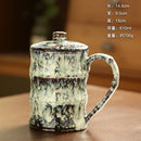 Axyaa Bamboo Ceramic Coffee Cup Large Capacity Drinking Mug