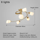 Nordic Glass Chandelier LED Light Fixture by Axyaa - Modern Living Room Decor