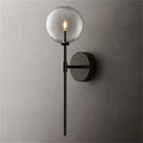 Axya Simple Gold Round Glass Ball Wall Lamp, Modern Nordic Retro Sconces