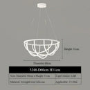 Axyaa White Curved Artistic Pendant Lamp – Modern Nordic Decorative Lighting