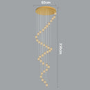 Axyaa Crystal LED Pendant Chandelier for Home Dining Living Room Decor