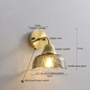 Axyaa Japanese Style Copper Glass LED Wall Lamp for Home Decor