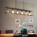 Axyaa Retro Industrial Chandelier: Black Wrought Iron Lighting for Dining & Living Room