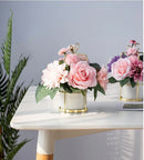 Ceramic Vase for Home Decor - Axyaa Desktop Ornament & Flower Pot
