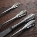 Axya Retro Relief Cutlery Set - Handmade Vintage Style Tableware Props