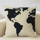 Axyaa Nautical Pattern Linen Cushion Cover 45x45cm for Home Sofa Decoration