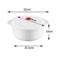 Axyaa Round Microwave Steamer Lunch Box with Lid for Fresh Keeping, Buns, Noodles
