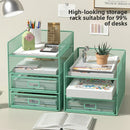 Axyaa File Tray Rack Organizer - Desktop Paper Sorter & Mail Stand