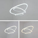 Axyaa Modern Acrylic Dining Pendant Chandelier LED Circle Rings Ceiling Light