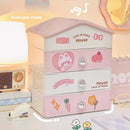 Axyaa Cute House Storage Box: Multi-functional Cosmetic Organizer & Desk Office Stationery Rack