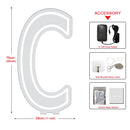 Axyaa Neon Baby Letter Light Sign with Dimmable Base - ABC English Alphabet