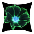 Axyaa Flower Printed Pillow Case - Decorative Polyester Cushion Cover - 45x45cm