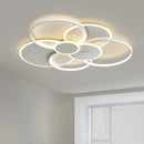 Axyaa Modern Circles LED Dimmable Chandelier: Minimalist Nordic Lighting for Bedroom and Living Room