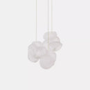 Axyaa Smoke Gray & White Glass Lamp | Nordic Pendant Light for Living, Dining & Bedroom