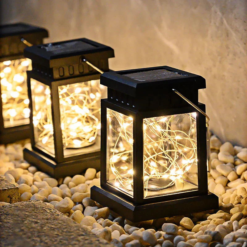 Axyaa Solar Lantern Light: Waterproof LED Hanging Lamp for Outdoor Garden Decor
