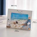 Axyaa Beach Nautical Wooden Photo Frame with Shell and Starfish Ornaments