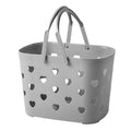 Axyaa Large Capacity Shower Basket with Handles - Space Saving Organizer, Stackable Drainage