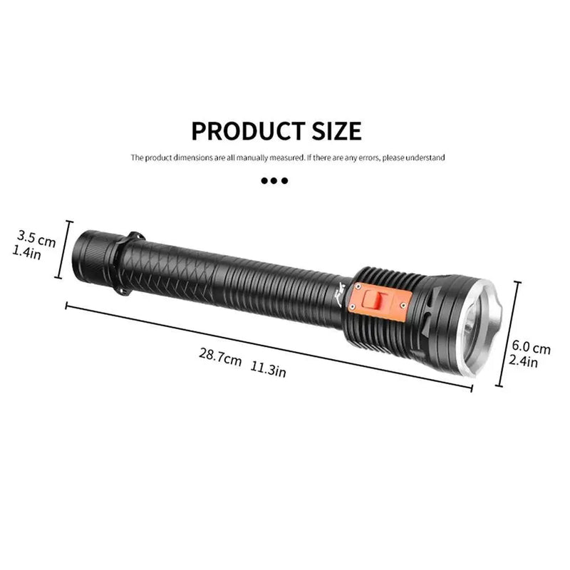 Axya XHP70 LED Diving Flashlight: Professional, Waterproof, High Brightness