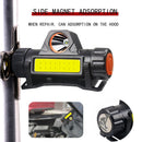 Axya Rechargeable Waterproof Headlamp with COB+LED for Super Bright Light