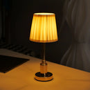 Axyaa Gold Fabric LED Rechargeable Desk Lamp - Nordic Design for Hotel, Bar, Restaurant