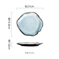 Axyaa Irregular Ceramic Steak Plate Pasta Sushi Dessert Serving Plate Molecular Cuisine
