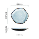 Axyaa Irregular Ceramic Steak Plate Pasta Sushi Dessert Serving Plate Molecular Cuisine