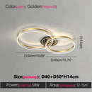 Axyaa LED Ring Ceiling Lamp Modern Creative Design for Living Room Hall Dining Bedroom